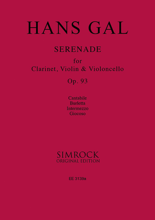 Articles imprimés SERENADE OP. 93 CLARINETTE 