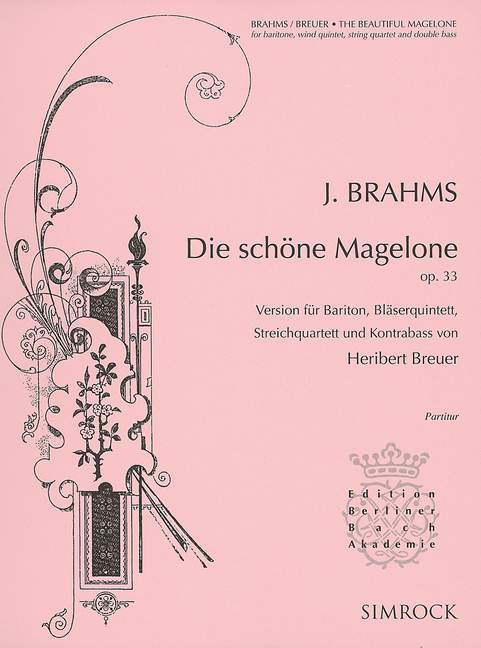 Drukwerk DIE SCHONE MAGELONE OP. 33 HERIBERT BREUER