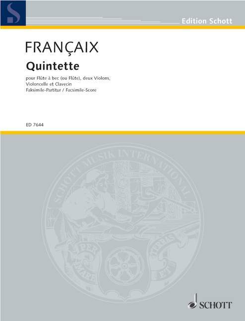 Printed items QUINTET JEAN FRANCAIX
