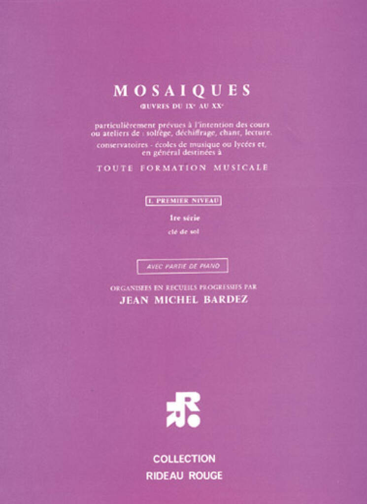 Livro MOSAIQUES 1ER NIVEAU - 1ERE SERIE BARDEZ