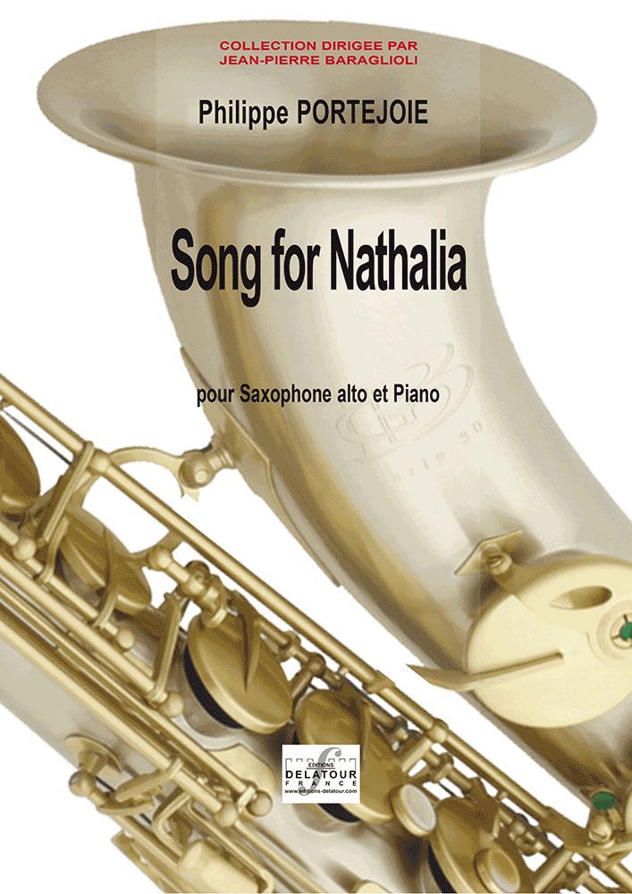 Carte SONG FOR NATHALIA POUR SAXOPHONE ALTO ET PIANO PORTEJOIE PHILIPPE