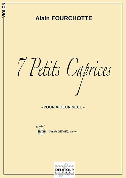 Knjiga 7 PETITS CAPRICES POUR VIOLON SEUL FOURCHOTTE ALAIN