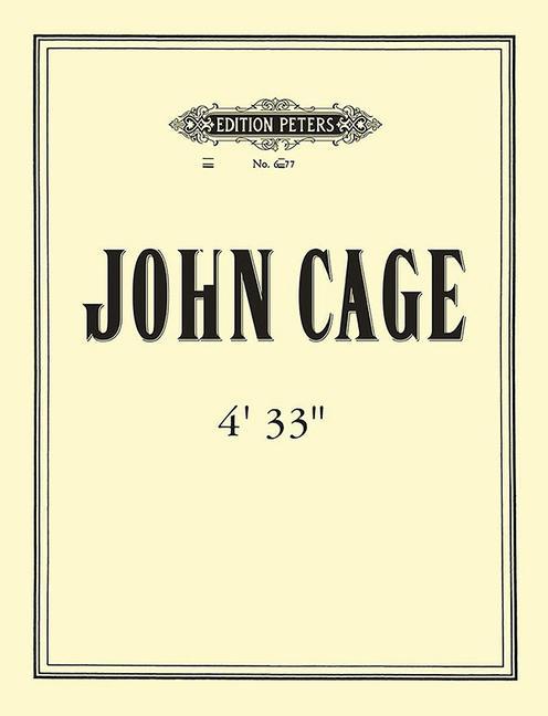 Book 4'33 VARIABLE BEZETTING JOHN CAGE