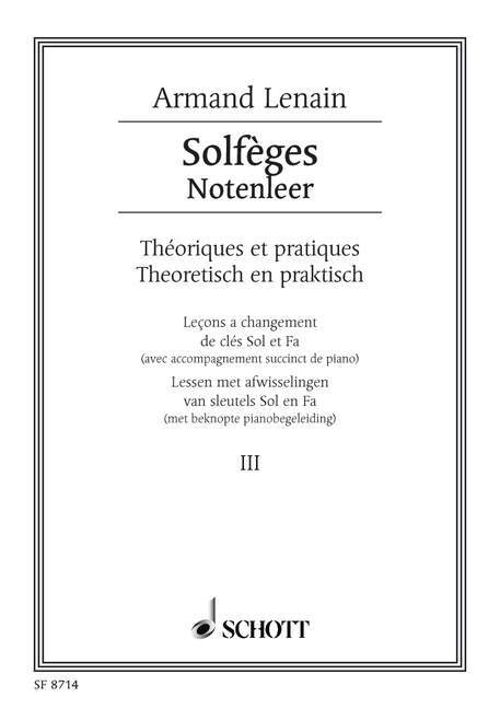 Tiskani izdelki SOLFEGES NR. 3 JEAN LENAIN