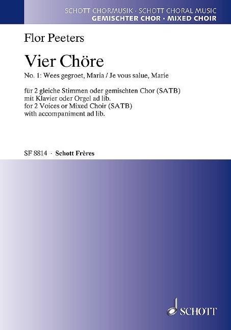 Drucksachen VIER CHORE FLOR PEETERS