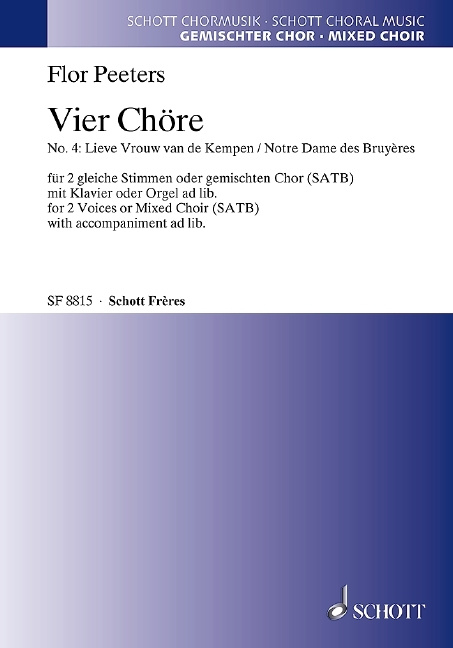 Printed items VIER CHORE FLOR PEETERS