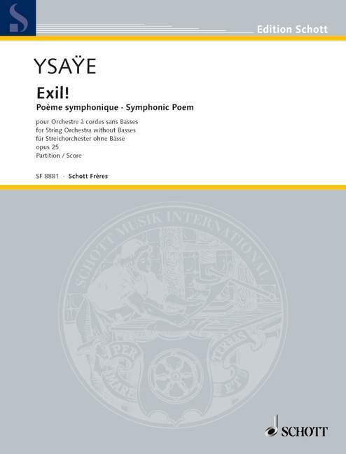 Printed items EXIL! OP. 25 EUGENE YSAYE