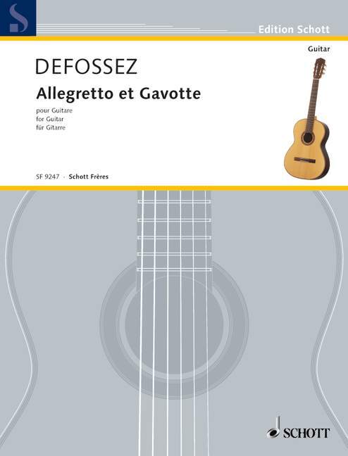 Printed items ALLEGRETTO AND GAVOTTE GUITARE RENE DEFOSSEZ