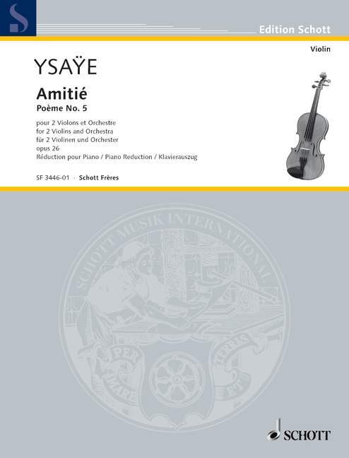 Drukwerk AMITIE OP. 26 EUGENE YSAYE