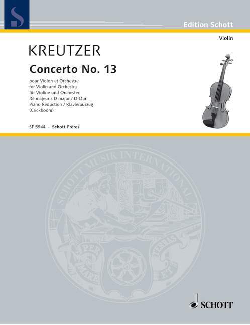 Materiale tipărite CONCERTO N. 13 RE (CRICKBOON) RUDOLF KREUTZER