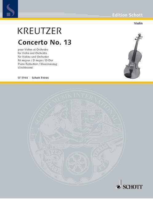 Pubblicazioni cartacee CONCERTO N. 13 RE (CRICKBOON) RUDOLF KREUTZER