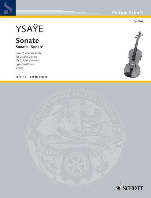 Printed items SONATE POUR 2 VIOLONS SEULS OP POSTHUME EUGENE YSAYE
