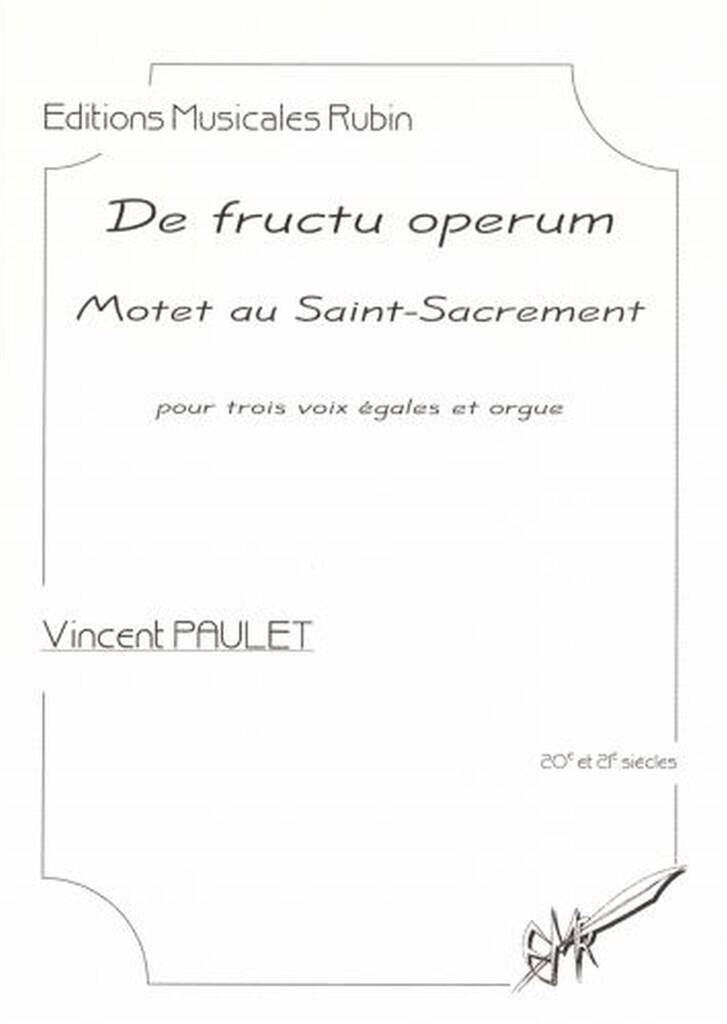 Boek DE FRUCTU OPERUM VINCENT PAULET