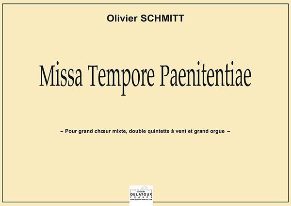 Carte MISSA TEMPORE PAENITENTIAE C(ONDUCTEUR) SCHMITT OLIVIER