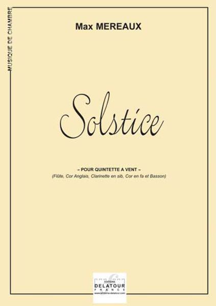 Knjiga SOLSTICE POUR QUINTETTE A VENT MEREAUX MAX