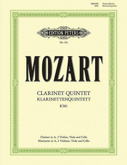 Kniha CLARINET QUINTET IN A K.581 CLARINETTE WOLFGANG AMADEUS MOZ