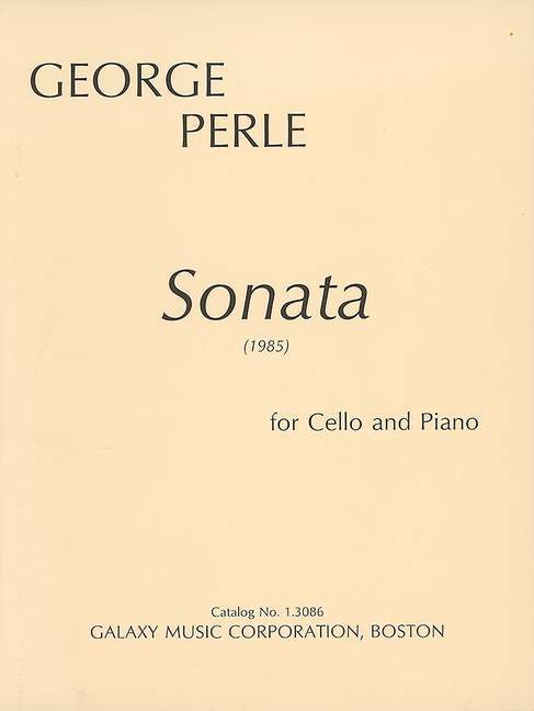 Printed items SONATA VIOLONCELLE GEORGE PERLE
