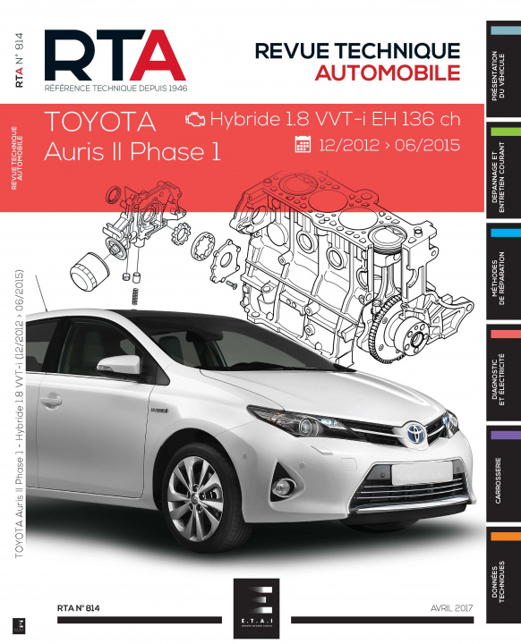 Carte RTA 814 T AURIS II Ph.1:1.8i EH(hybrid)(2013A2015) ETAI