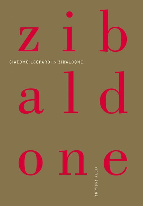 Kniha Zibaldone Giacomo LEOPARDI