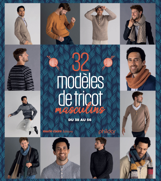 Carte 32 modèles de tricot masculin PHILDAR