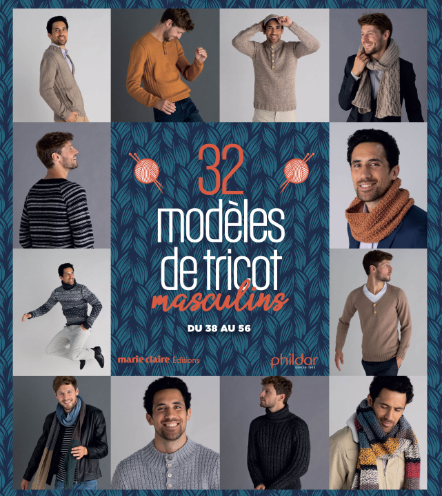 Kniha 32 modèles de tricot masculin PHILDAR