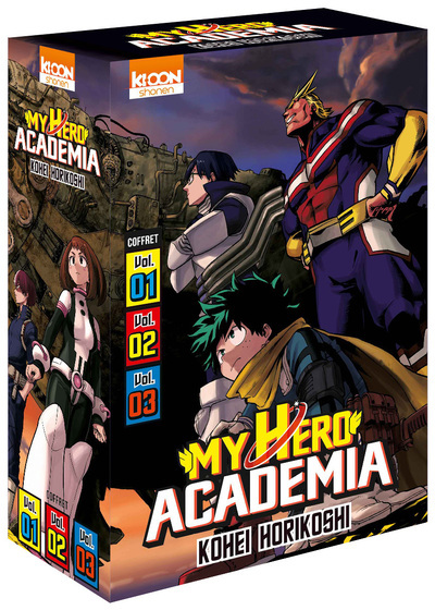 Carte Coffret My Hero Academia vol. 1 à 3 Kohei Horikoshi