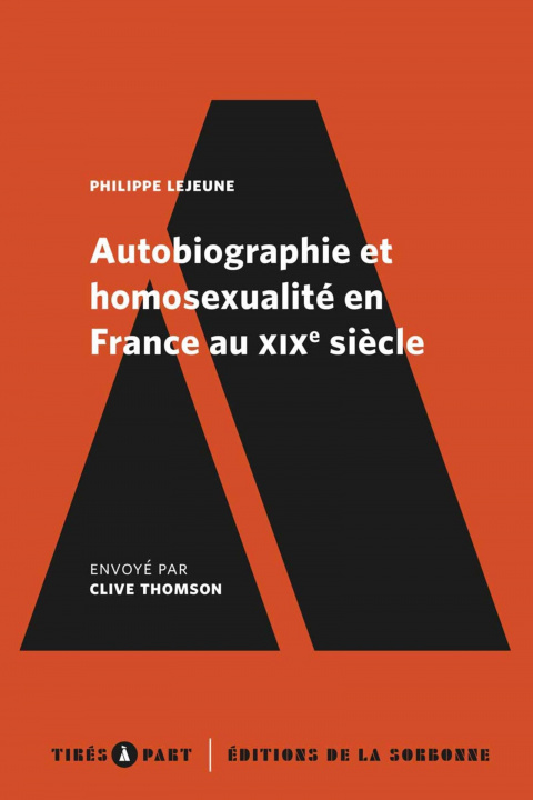 Kniha Autobiographie et homosexualité en France au XIXe siècle Thomson