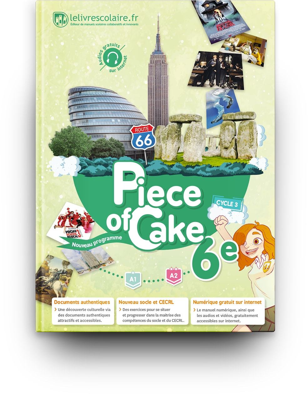 Carte Anglais 6e - Piece of Cake, édition 2017 Lelivrescolaire.fr