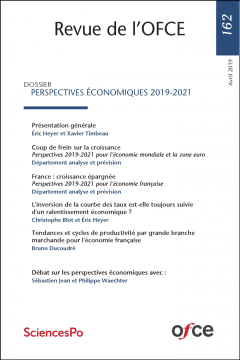 Kniha Revue de l'OFCE N° 162 - DOSSIER : PERSPECTIVES ÉCONOMIQUES 2019-2021 OFCE