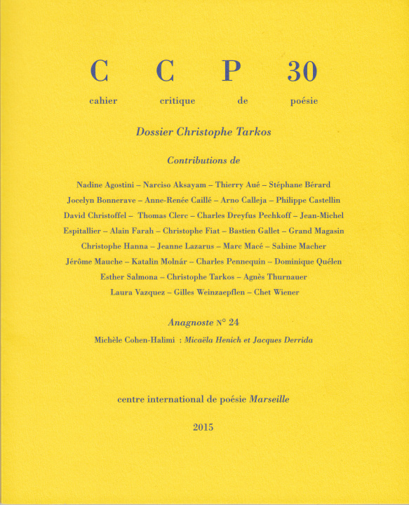 Knjiga Cahier critique de poésie COLLECTIFS POL