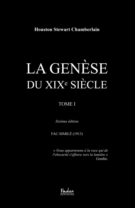 Könyv La Genèse du XIXe siècle Tome 1 Houston Stewart Chamberlain