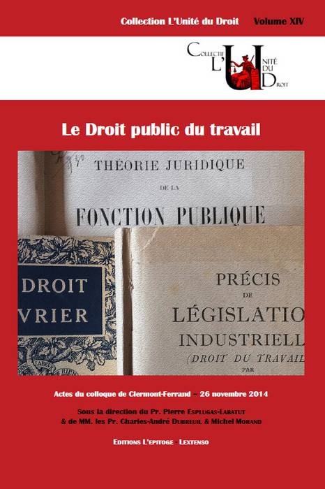 Kniha Le droit public du travail actes du colloque de Clermont-Ferrand, 26 novembre 2014 collegium