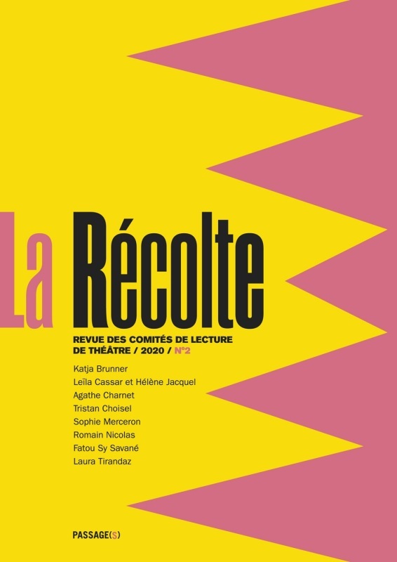 Livro La Récolte - revue des comités de lecture de théâtre 2020 N2 collegium