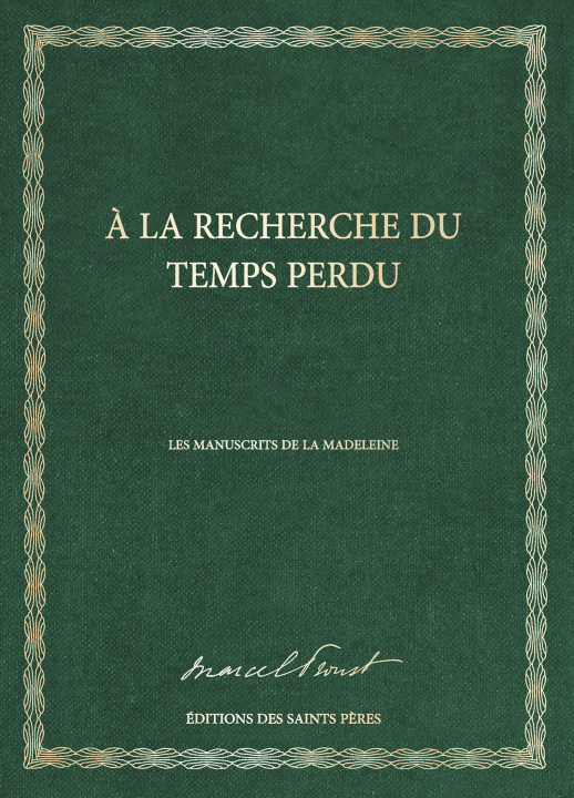 Kniha A la recherche du temps perdu (MANUSCRIT) Proust
