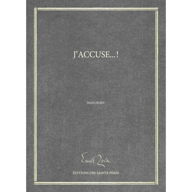 Könyv J'accuse - MANUSCRIT Zola