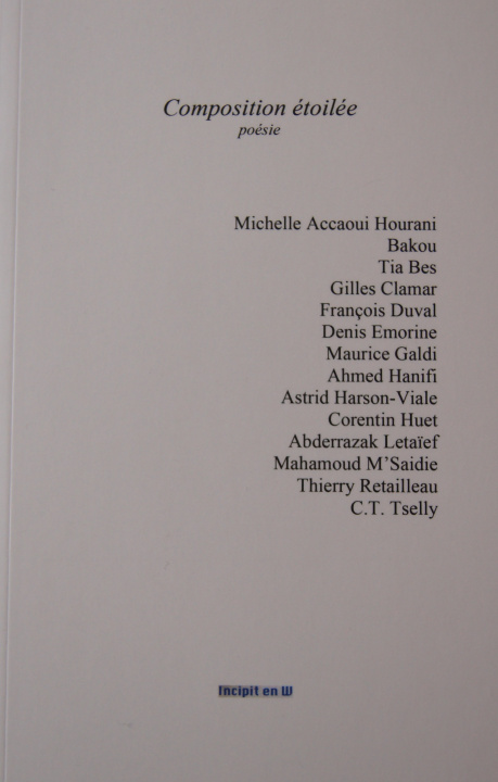 Knjiga Composition étoilée collegium