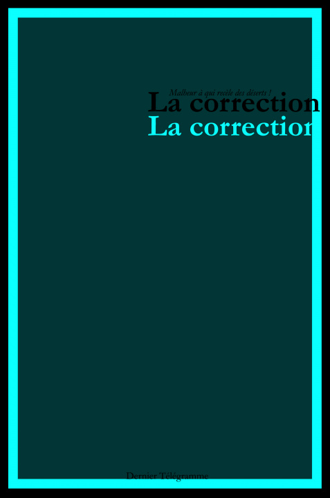 Knjiga LA CORRECTION 