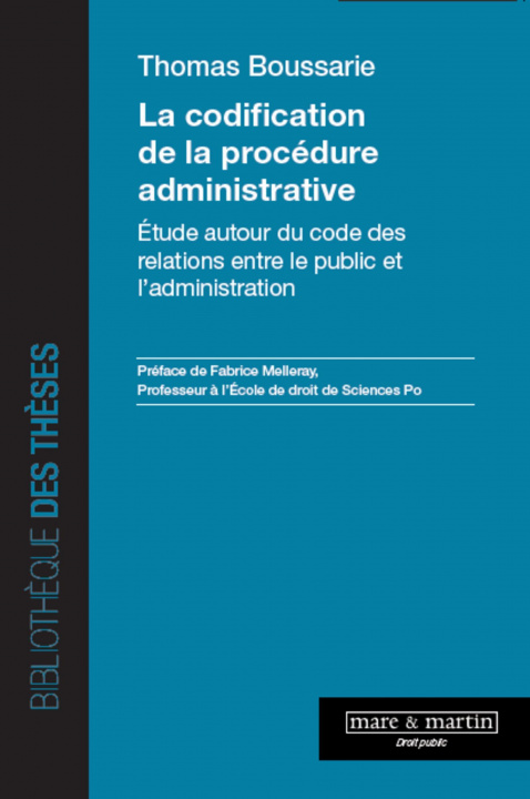 Libro La codification de la procédure administrative Boussarie