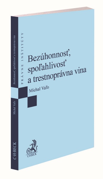 Kniha Bezúhonnosť, spoľahlivosť a trestnoprávna vina Michal Vaľo