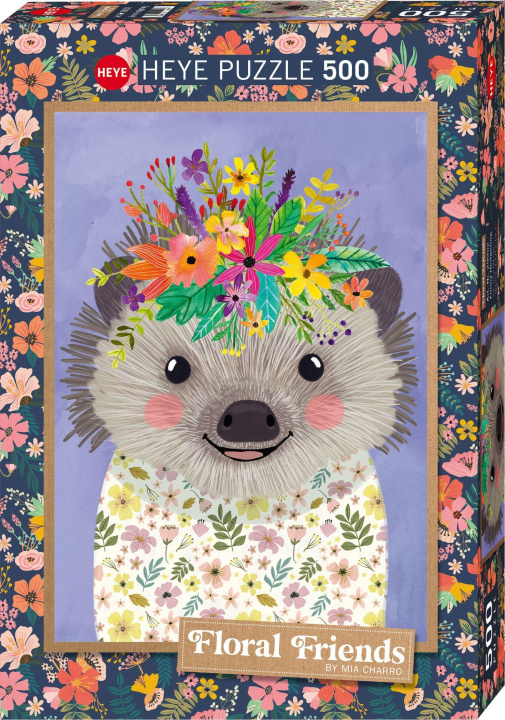 Játék Funny Hedgehog, Floral Friends Puzzle 500 Teile Heye