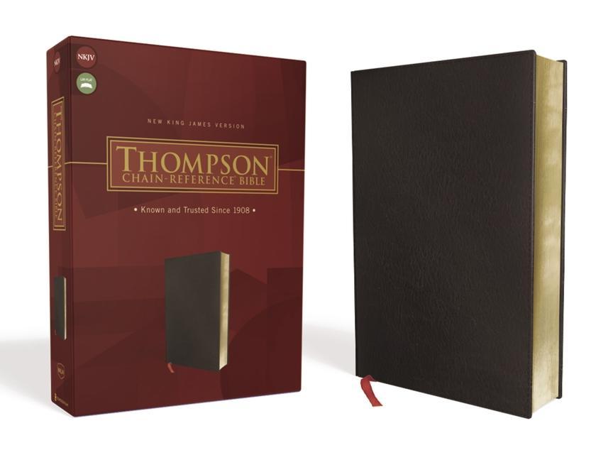 Knjiga NKJV, Thompson Chain-Reference Bible, Bonded Leather, Black, Red Letter 