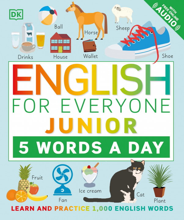 Könyv English for Everyone Junior: 5 Words a Day: Learn and Practice 1,000 English Words 