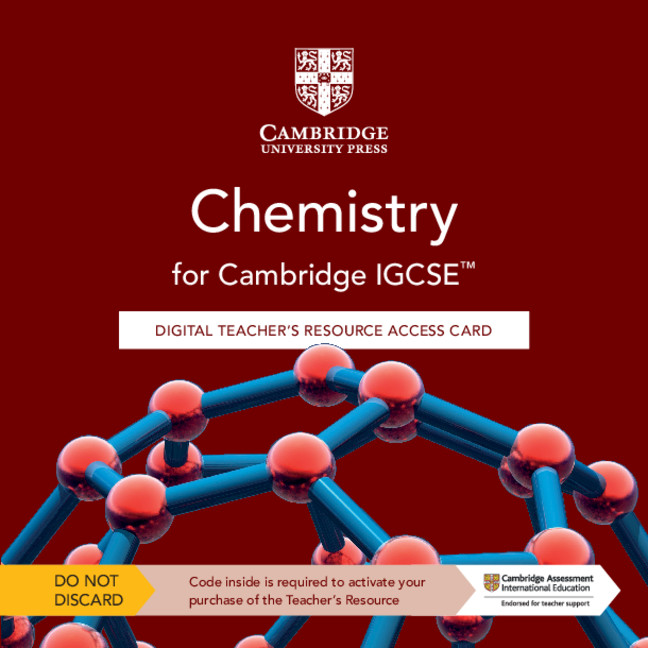 Carte Cambridge IGCSE (TM) Chemistry Digital Teacher's Resource Access Card Vincent Scholier