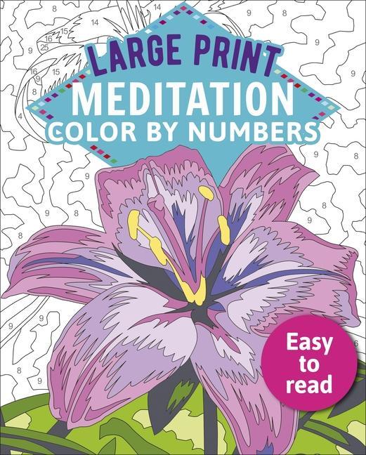 Carte Large Print Meditation Color by Numbers: Easy to Read 