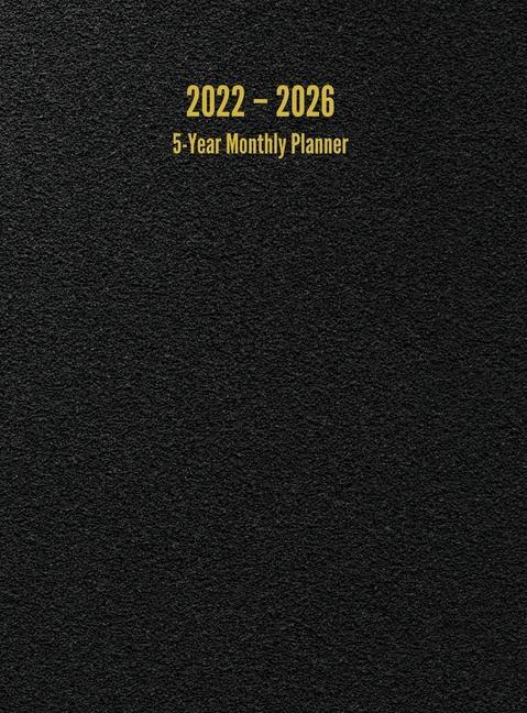 Könyv 2022 - 2026 5-Year Monthly Planner: 60-Month Calendar (Black) - Large 