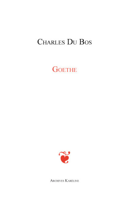 Knjiga Goethe Du Bos