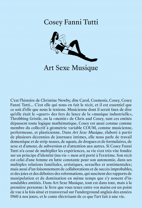 Kniha Art Sexe Musique Fanni Tutti|Cosey