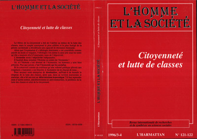 Knjiga CITOYENNETE ET LUTTE DE  CLASSES HOMME ET LA SOCIETE