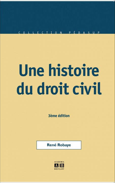 Book HISTOIRE DU DROIT CIVIL (3E ED) ROBAYE RENE