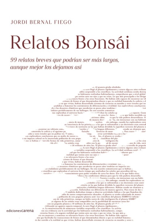 Libro Relatos Bonsái JORDI BERNAL